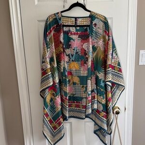 Zara Tropical Multicolor Kimono Cardigan